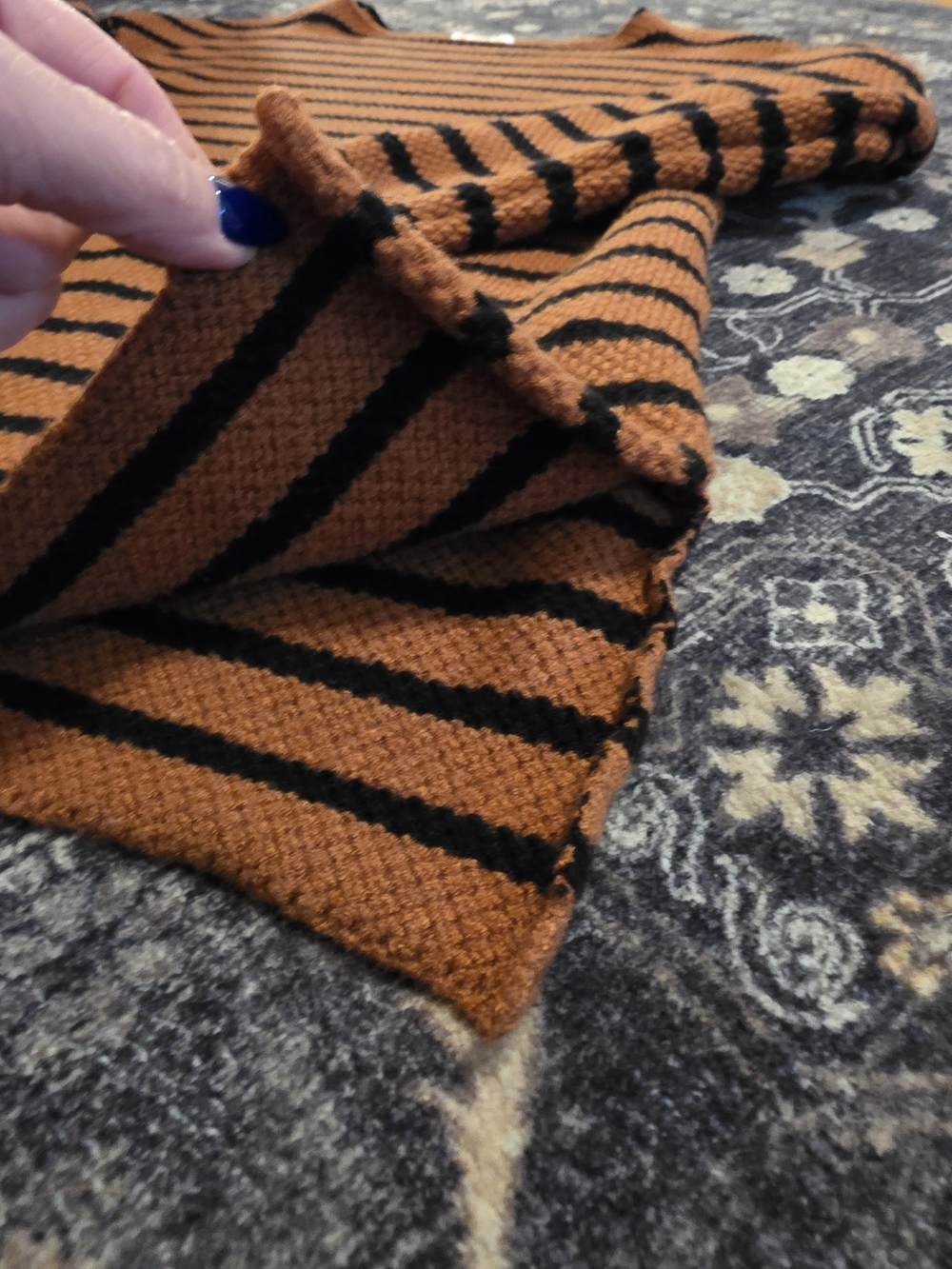 Striped Brown & Black Knit Sweater
